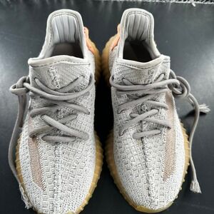 Adidas Yeezy Boost 350 V2 Size 4 True Form Grey Orange EG7492 Sneaker